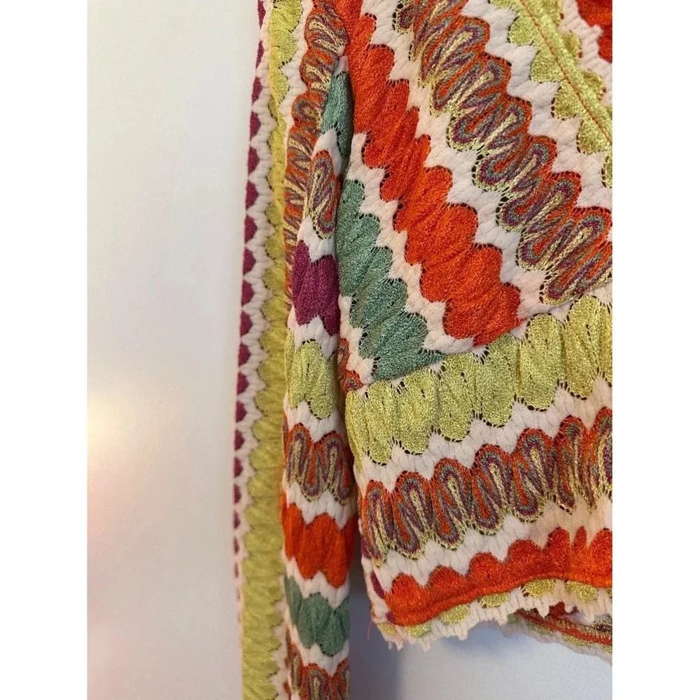 Free People Pop Surge Multi Color Metallic Crop Top | Size Small